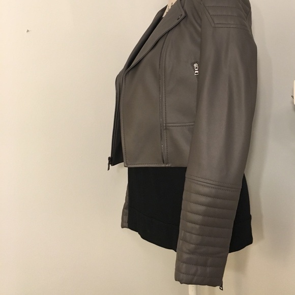 BCBG Maxazria Faux Leather Moto Jacket - Picture 3 of 7